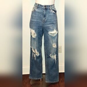 👖IT'S A SALE!! Fashion Nova Blue Distressed Boyfriend Jeans👖